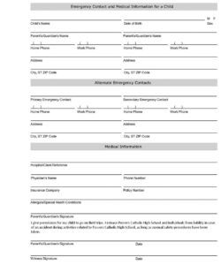 Free Emergency Care And Treatment Form Template