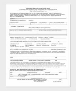 Free Medical Records Release Form Template Word