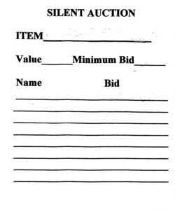 Free Silent Auction Donation Form Template Doc Sample