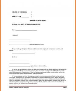 Power Of Attorney Form Template Word