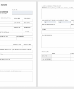 Printable Accident And Incident Report Form Template Pdf