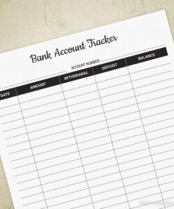 Printable Bank Account Details Form Template