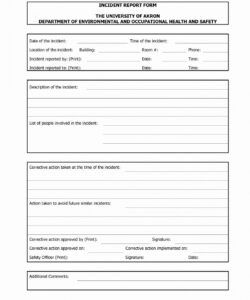 Printable Car Accident Report Form Template  Sample
