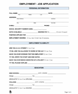 Printable New Employee Hire Form Template  Example