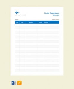 Printable Patient Doctor Visit Form Template Excel