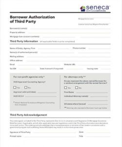 Printable Third Party Authority Form Template Word