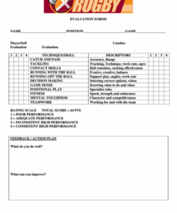 Professional Baseball Player Evaluation Form Template Pdf Example
