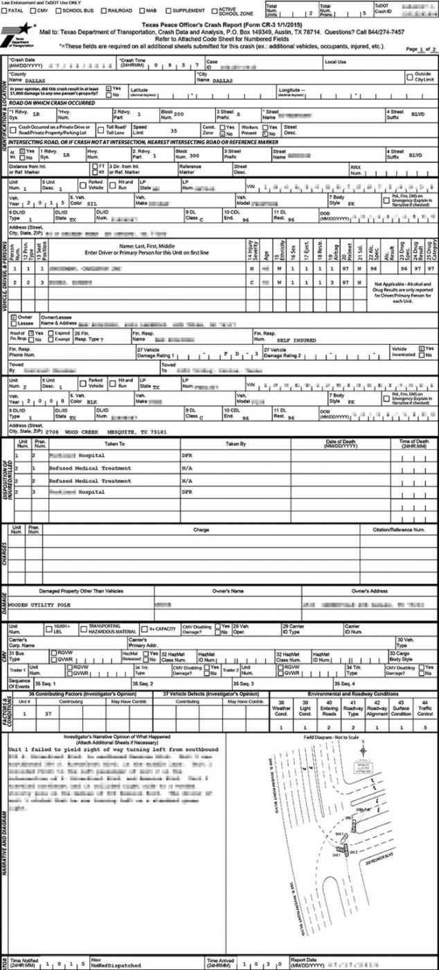 Professional Car Accident Report Form Template Doc Example