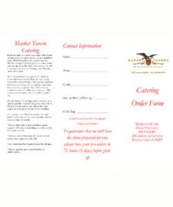 Professional Catering Event Order Form Template Excel Example