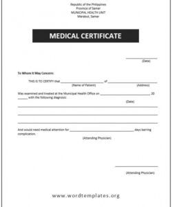 Professional Certificate Of Medical Necessity Form Template  Example