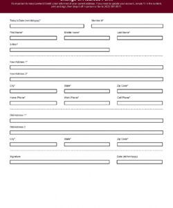 Professional Change Of Address Form Template Word