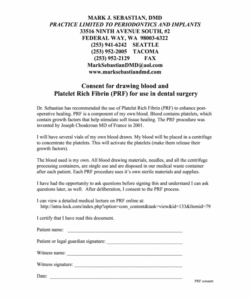 Professional Dental Treatment Consent Form Template  Sample