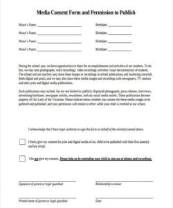 Professional Photo Release Consent Form Template Excel Sample
