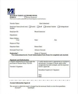 Best Business Travel Approval Form Template  Sample