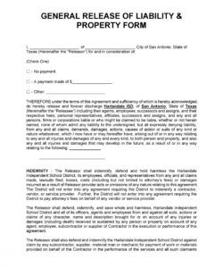 Best Car Accident Release Of Liability Form Template Doc