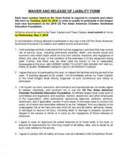 Best Car Accident Release Of Liability Form Template Doc Example