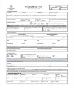 Best Personal Data Collection Form Template Excel