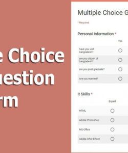 Best Question And Answer Form Template Pdf Sample