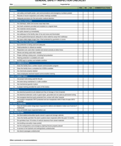 Best Safety Audit Form Template Excel Sample