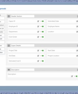 Capital Expenditure Approval Form Template  Sample