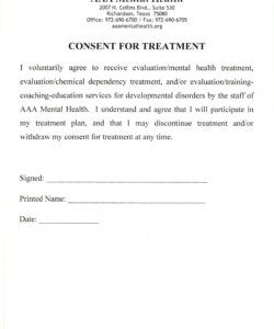 Child Medical Consent Form Template Doc Example