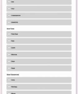 Costum Beauty Client Consultation Form Template Doc Sample