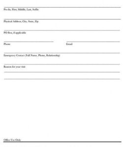 Costum Business Contact Information Form Template Doc Example