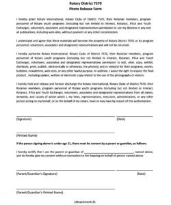 Costum Media Release Consent Form Template Doc Sample