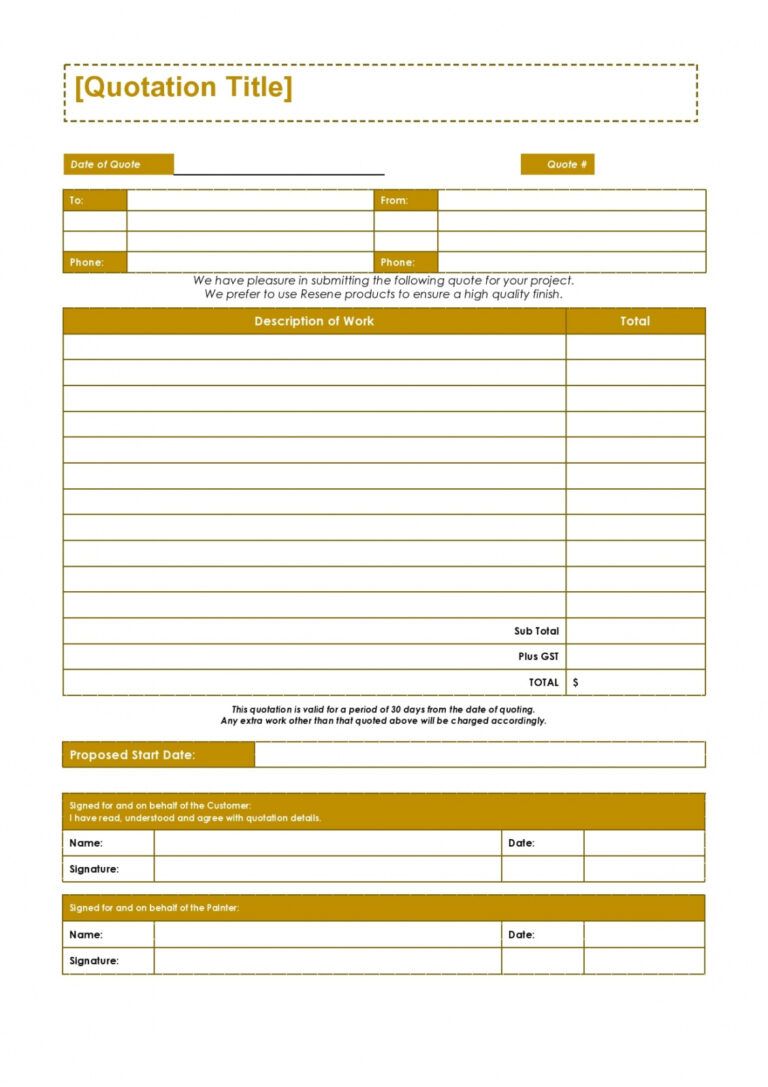 Costum Request For Quote Form Template Doc Example | Minasinternational