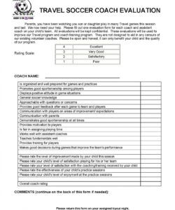 Costum Soccer Player Evaluation Form Template Word