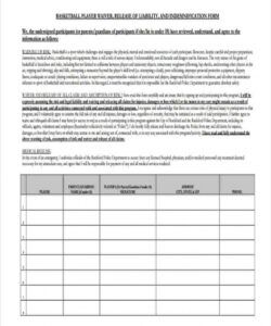 Costum Sports Injury Waiver Form Template Pdf Sample