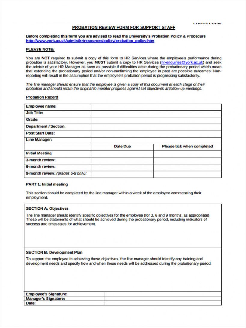 Editable 90 Day Probationary Period Form Template Excel Example Minasinternational 