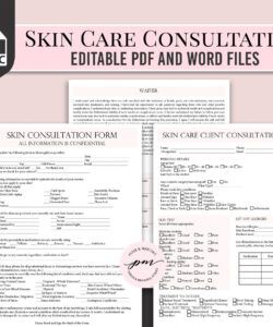 Editable Beauty Client Consultation Form Template Pdf