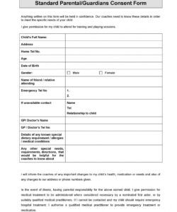 Editable Child Medical Consent Form Template Pdf Example