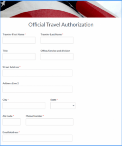 Editable Employee Travel Request Form Template Pdf Sample