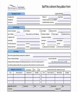 Editable Job Requisition Request Form Template  Sample