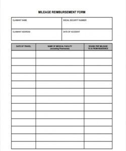 Editable Payment Reimbursement Form Template Word