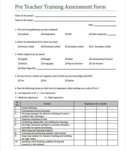 Evaluation Form Template For A Workshop Pdf