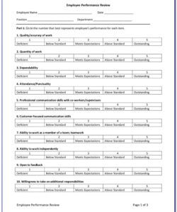 30 Day Evaluation Form Template