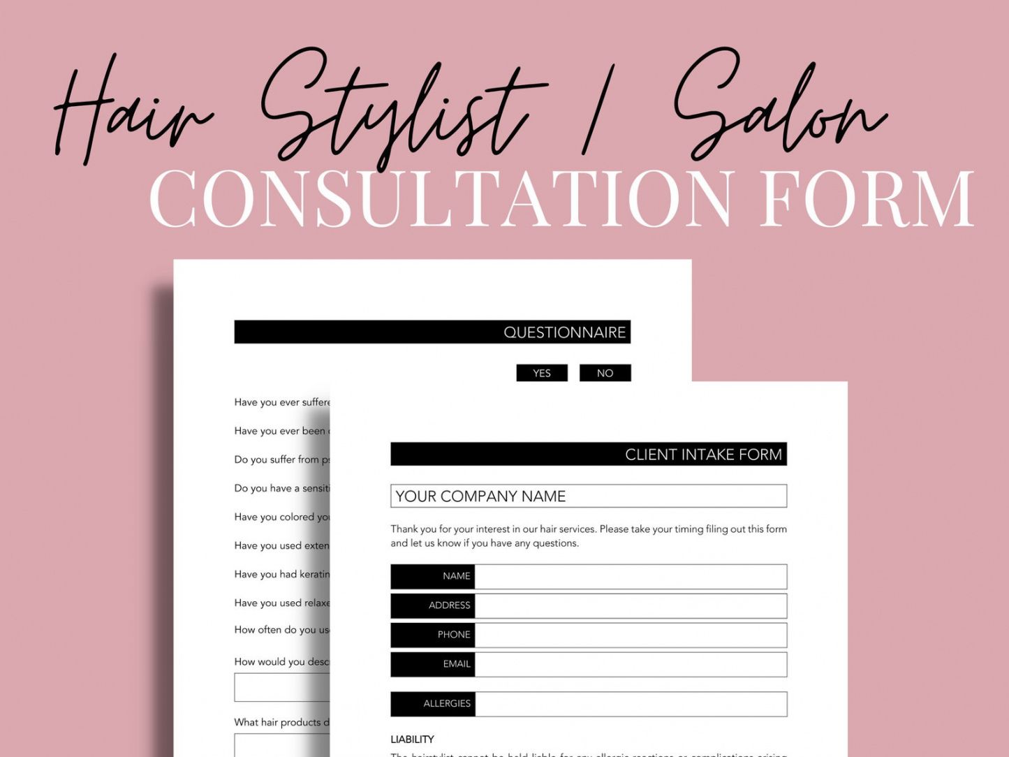 Free Beauty Salon Consultation Form Template Pdf