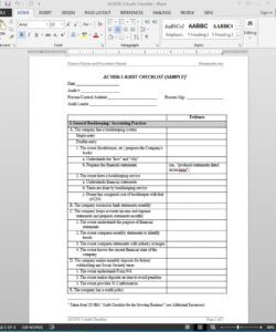 Free Internal Audit Form Template Pdf Example