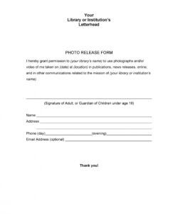 Free Media Release Consent Form Template Word Sample