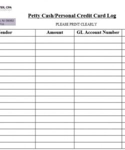 Free Petty Cash Reimbursement Form Template Pdf