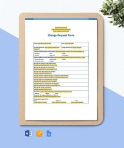 Free Simple Change Request Form Template Excel Sample