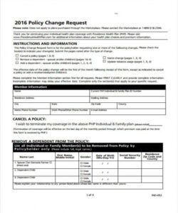 Free Simple Change Request Form Template Pdf Example