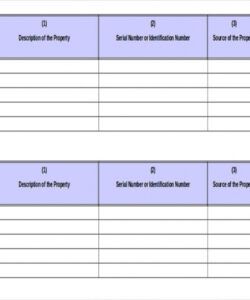 Free Student Individual Inventory Form Template  Sample