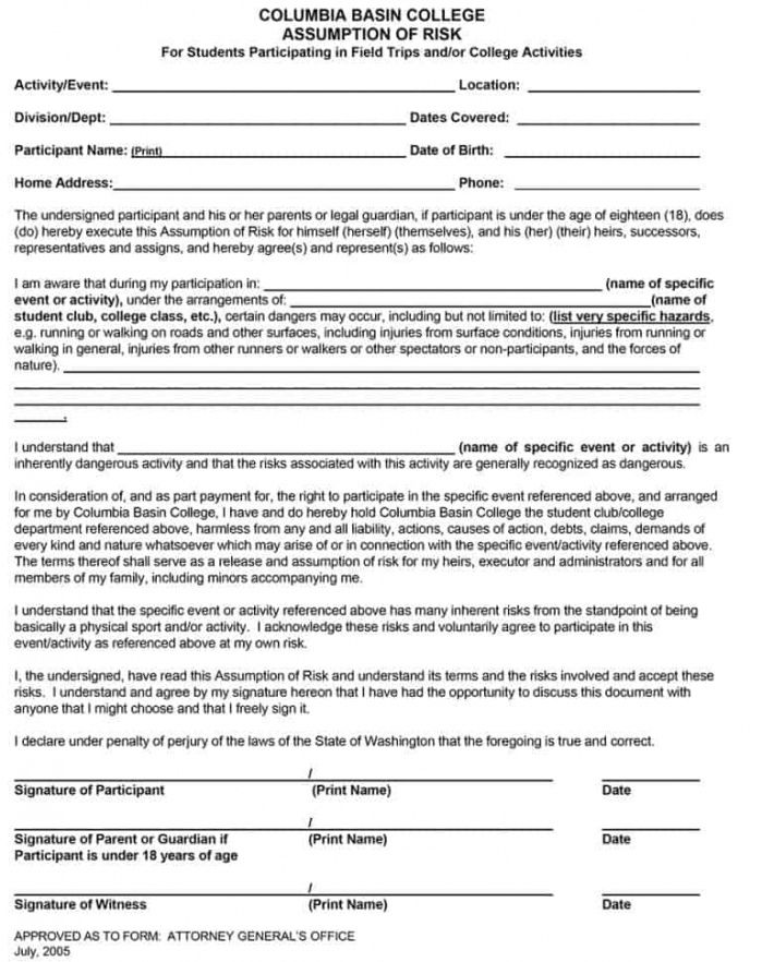 General Medical Consent Form Template Excel Sample