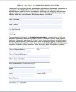 General Medical Consent Form Template Word Example