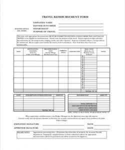 Nonprofit Reimbursement Form Template Excel
