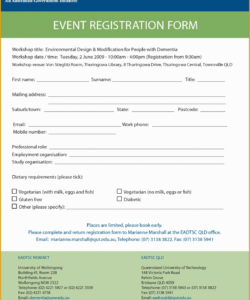Printable E Commerce Registration Form Template Excel